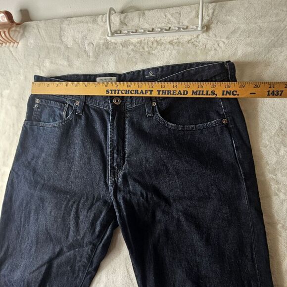 Adriano Goldschmied Jeans Mens 36x34 Black Denim Protege Straight Leg dark - Picture 2 of 13